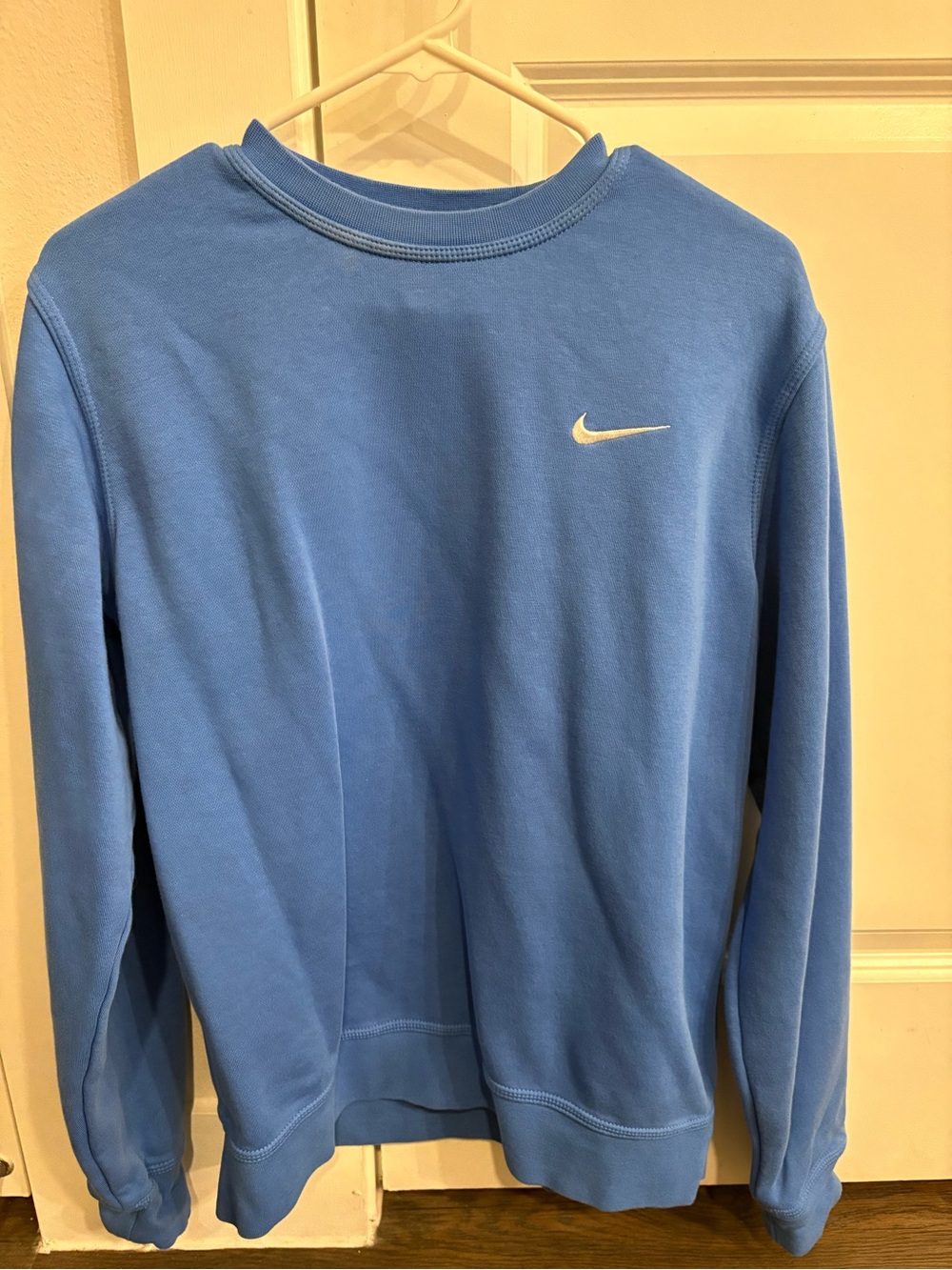 Nike Light Blue Crewneck Sweatshirt with White Swoosh